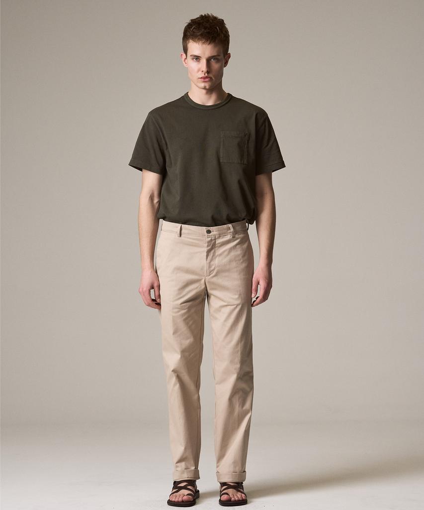 Laijeuaenbillou Garment-Dyed Everyday Cotton T-Shirt Olive (Relaxed Fit)