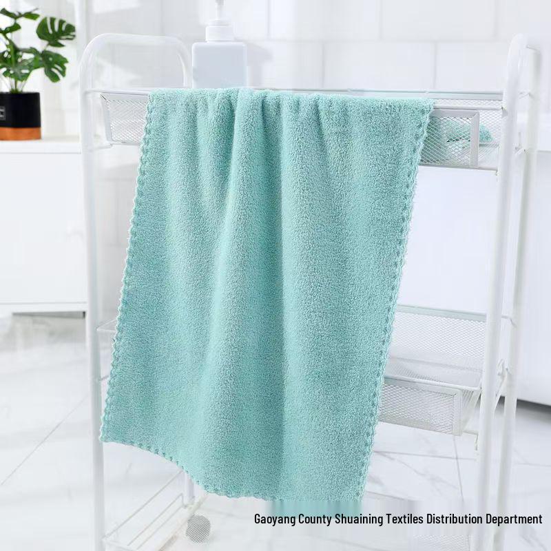 Soft Absorbent Coral Fleece Face Towel – Non-Shedding Unisex Gift for Couples