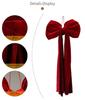 Hot Selling Large Wine Red Velvet Christmas Tree Bow Decoration
