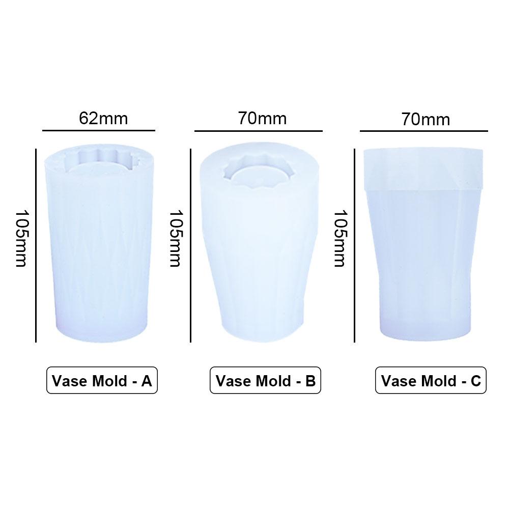 Silicone world Diy Plant Vase Silicone Mould for Making Plaster Flower Pot Resin Molds Pen Holder Gardening Home Decoration