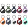 Silicone Protective Keychain Cover for Apple Airtags Solid Silicone Buckle Antilost Protective Covers for Airtag Locator Tracker