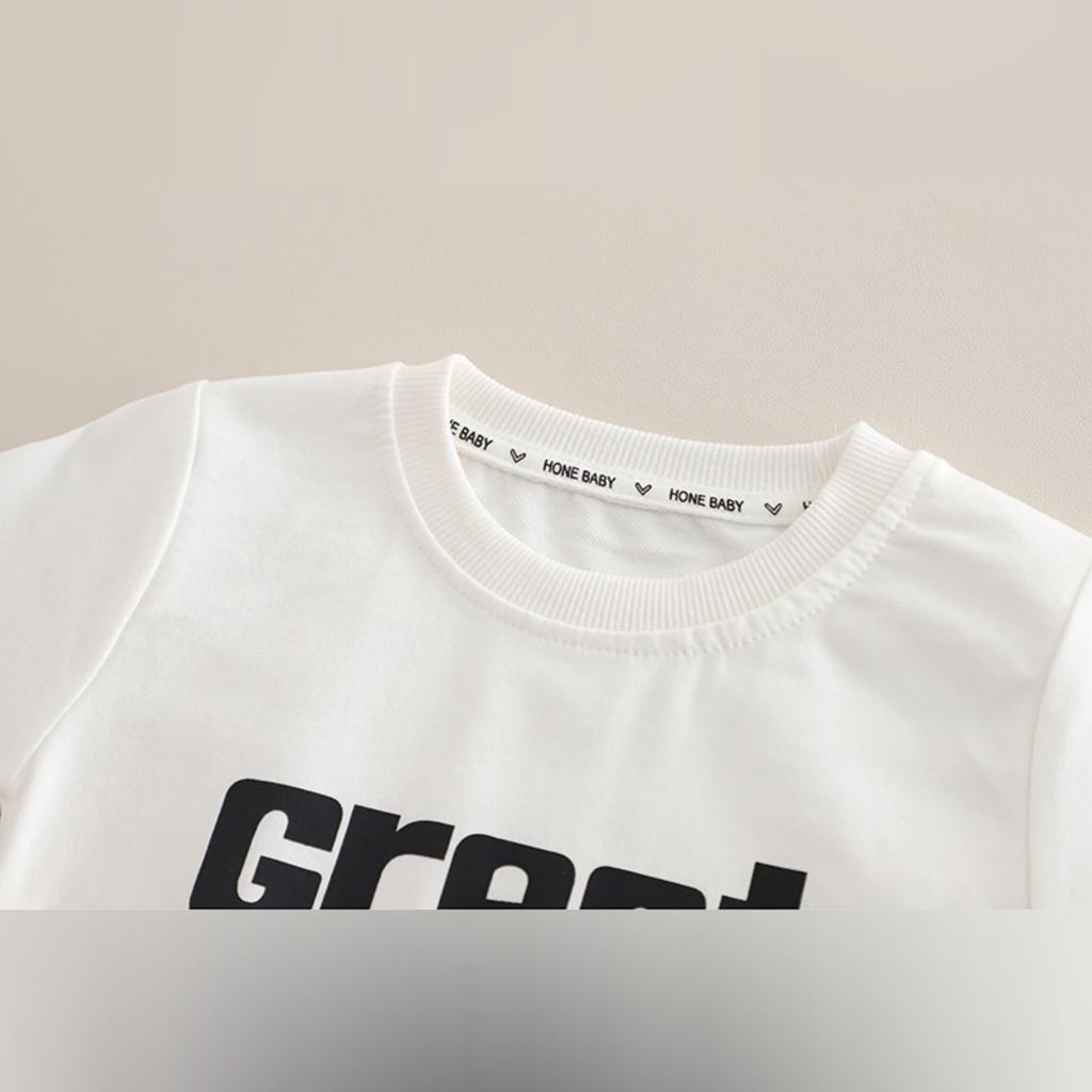 Uformelt langermet sett for barn, komfortable hverdagsantrekk