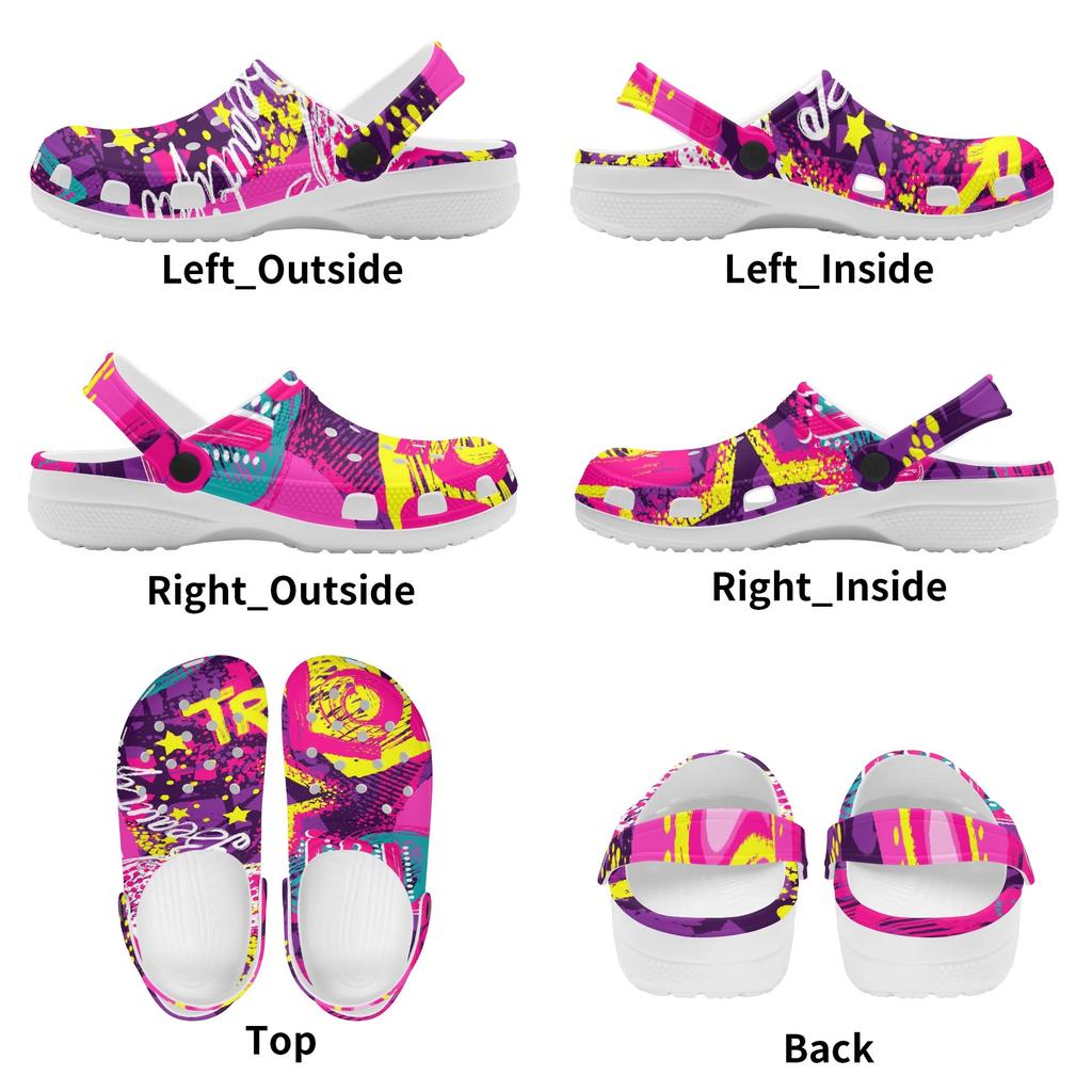 Printed Garden Shoes EVA Clogs Women Men Lightweight Breathable Slip On Beach Pool Bathroom Home Summer Sandals Daily Sandals