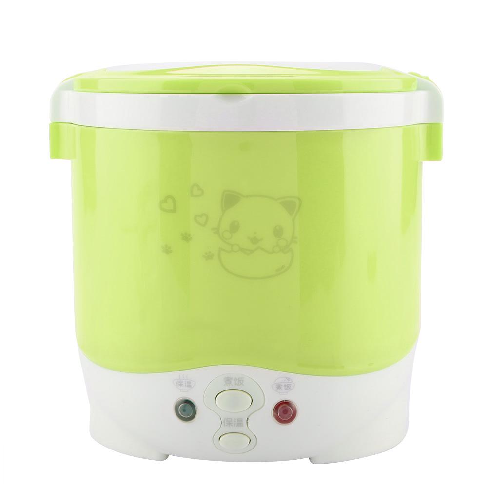 170W 1L Electric Portable Multifunctional Rice Cooker Food Steamer for Home (Green)