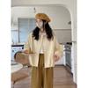 2026 Spring Solid Color Women's Lapel Loose Short Jacket with Drawstring Hem