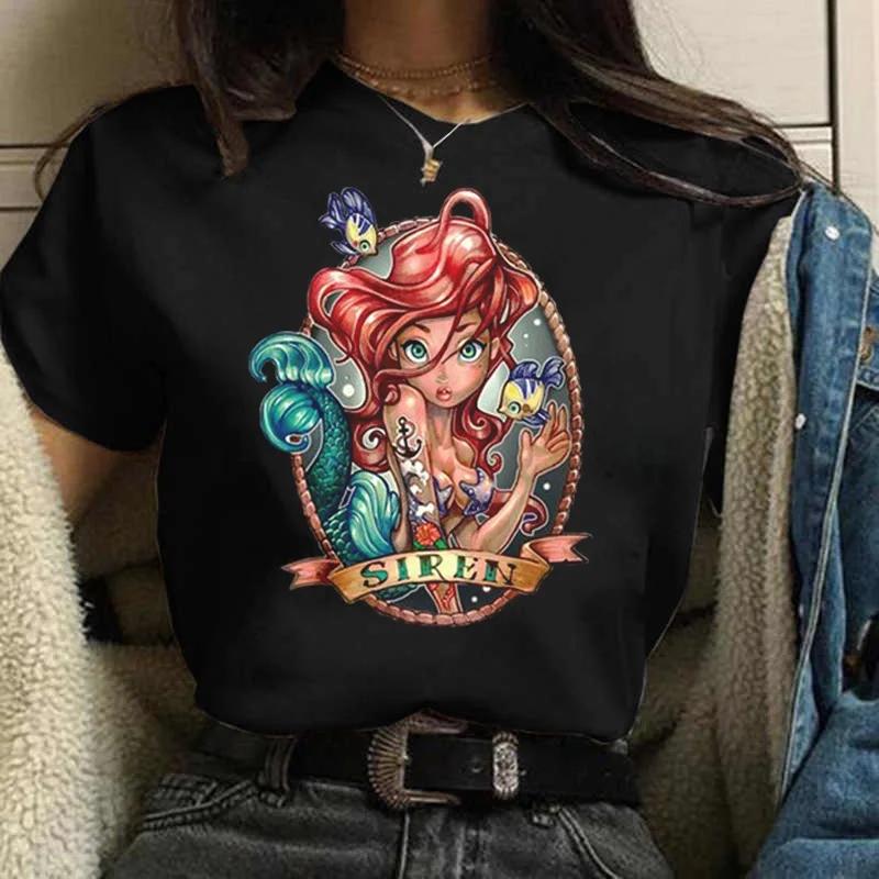 T-shirt Unisex New Punk Princess Jasmine Printed Fashion T Shirts 90s Kawaii Graphic Tops Harajuku O Neck Tee