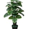 Artificial Bonsai Flower Indoor Decoration - Large Green Potted Plant with Drooping Guanyin Leaves for Living Room Ornaments.