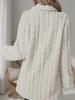 Women's Plush Double-Breasted Mid-Length Coat - Comfortable, Casual, Warm Suit Collar.