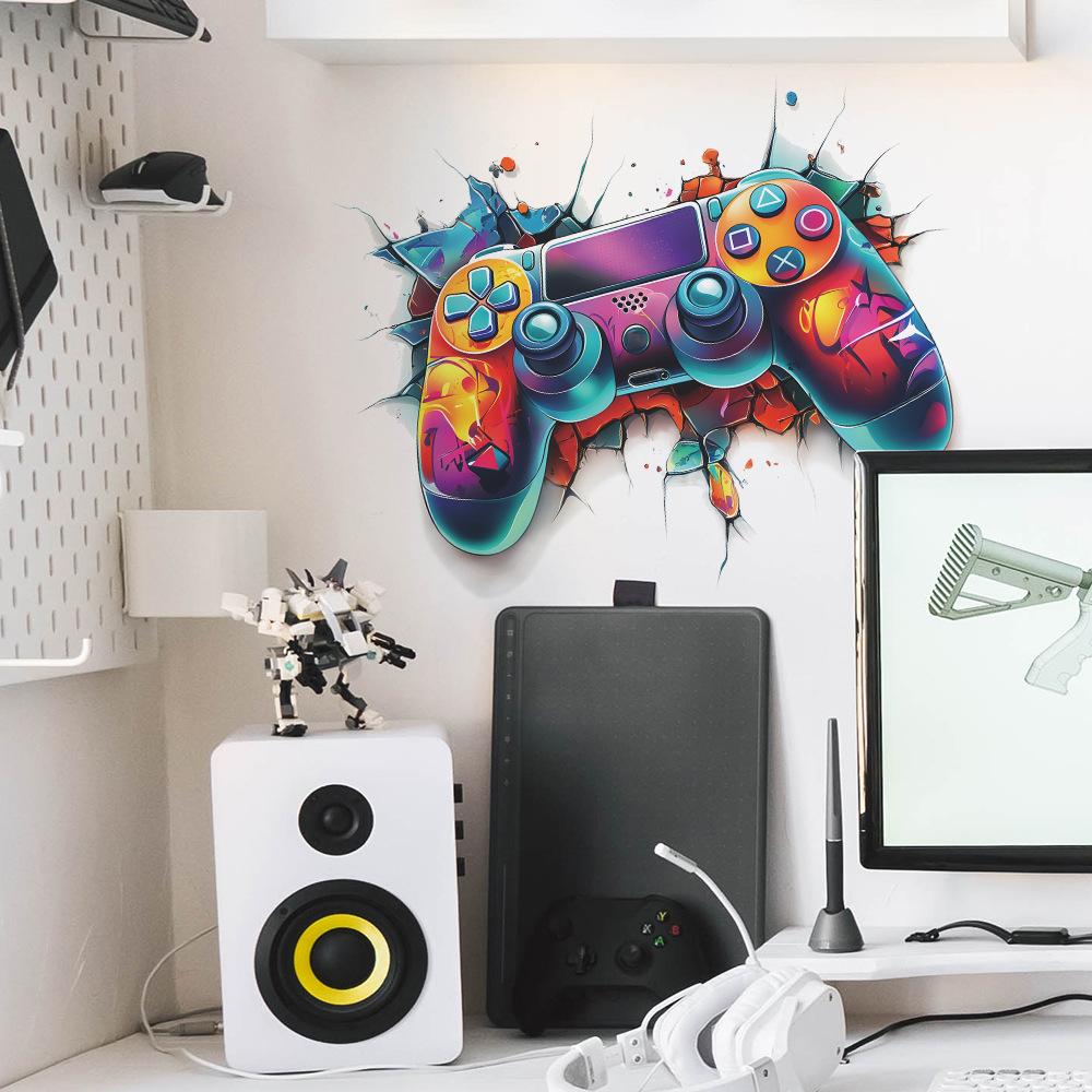 Malowany gamepad sypialnia salon tło upiększanie dekoracja naklejki ścienne