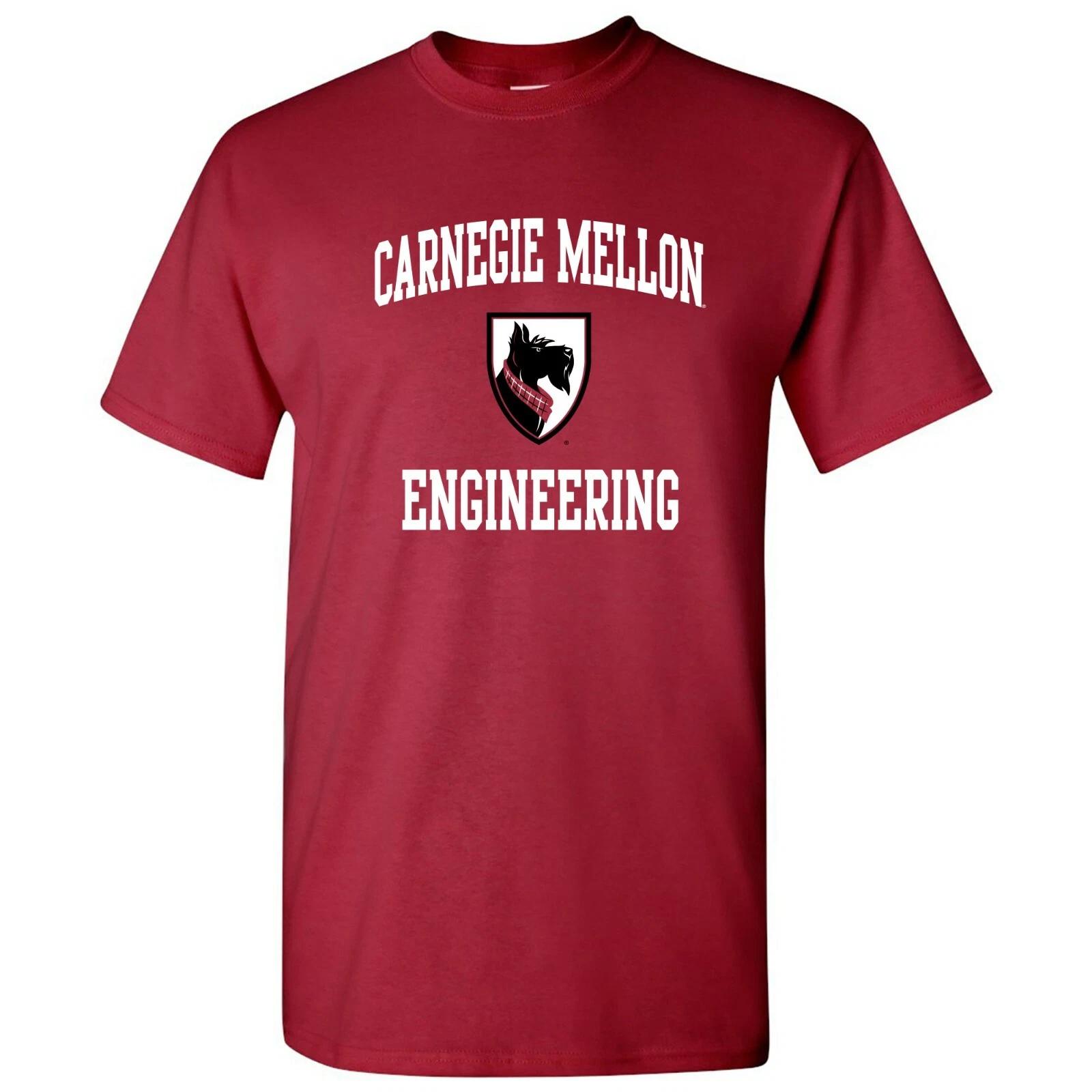 Carnegie Mellon University Tartans Arch Logo Engineering T Shirt - Cardinal M