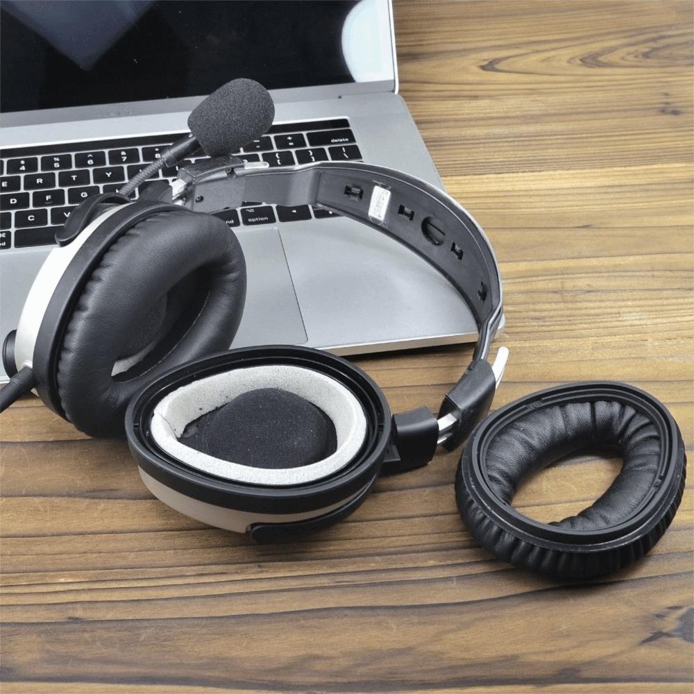 1 Pair Durable Headphone Ear Pads for Lightspeed Zulu/Zulu.2/Zulu PFX /Aviation Sierra Tango