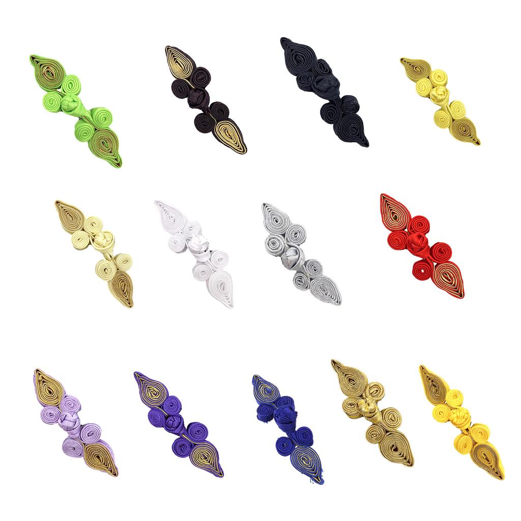 Peach Shape Chinese Cheongsam Knot Button Closure Ribbon Fastener Costume Tang Shirt Suit DIY Sewing Craft Accessories