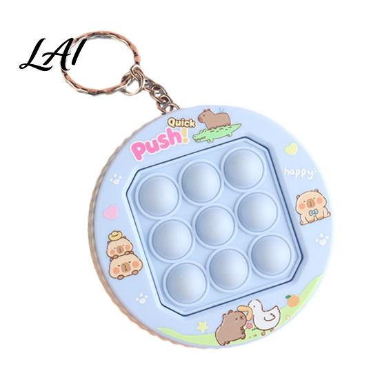 Game Machine Fidget Toy Push Bubble Console Keychain Stress Relief Mini Popping Purse Charm Backpack Bag Party Favors