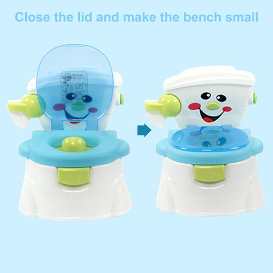Children Toilet with Lid Detachable Drawer Separation Type Large Capacity Outdoor Portable 3-in-1 Toddler