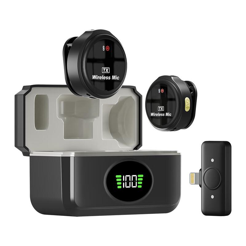 Q8 Dual Wireless Lavalier Microphone System CN Plug (adapter Included)