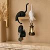 Yousheng 2Pcs 3D Printed Cat Shaped Hook, Black And White Cute Cat Key Hanger, Decorative Ornaments for Cat Lovers, Creative Home Decor Wall Shelf
