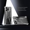 For iPhone 14 Pro Max Bumper Case Four Corner Airbag Kickstand Boardless A-Shape Metal Phone Cover