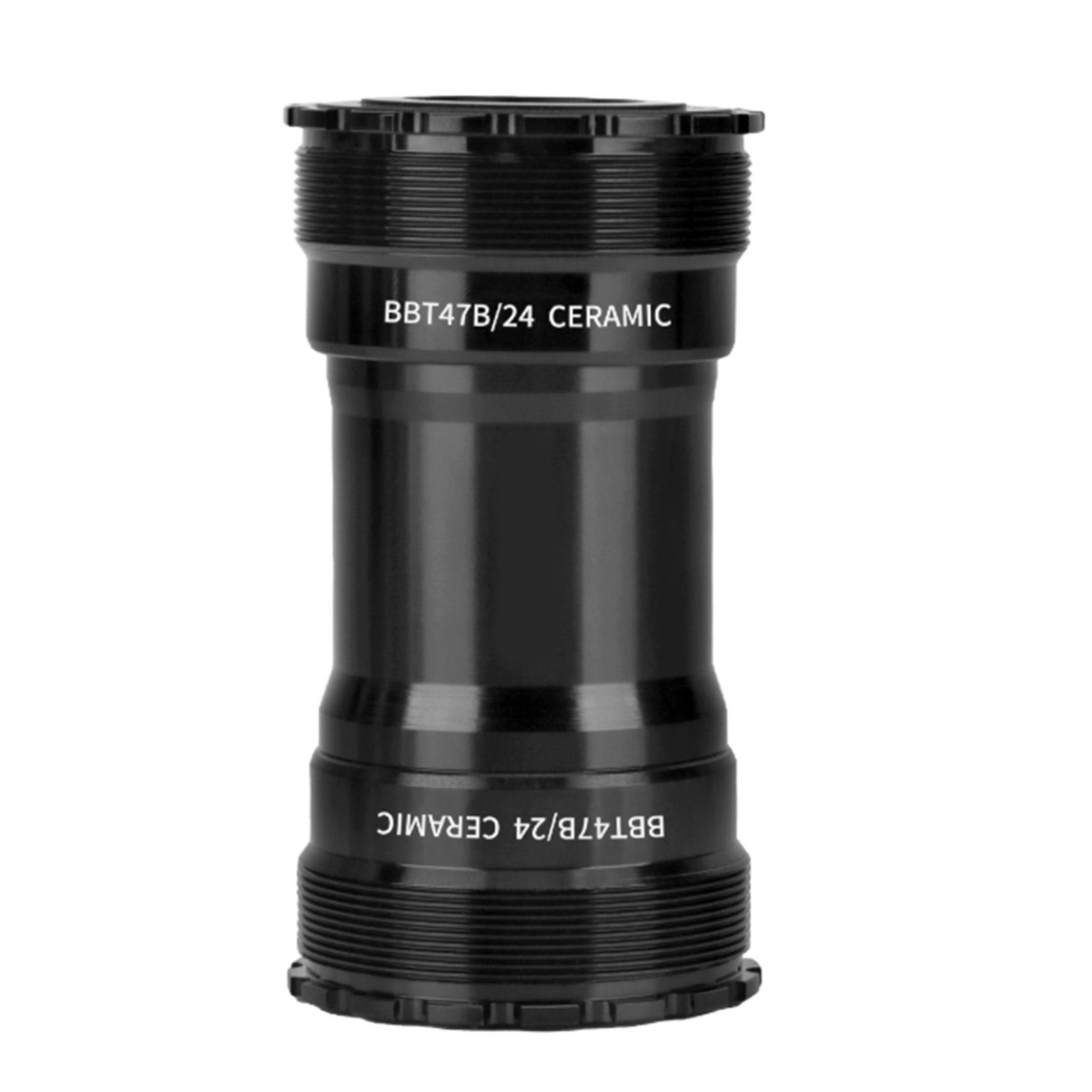 Suport Rowerowy T47 24mm Oś Kompatybilny z Rowerami Szosowymi Górskimi Ceramic Bearing black