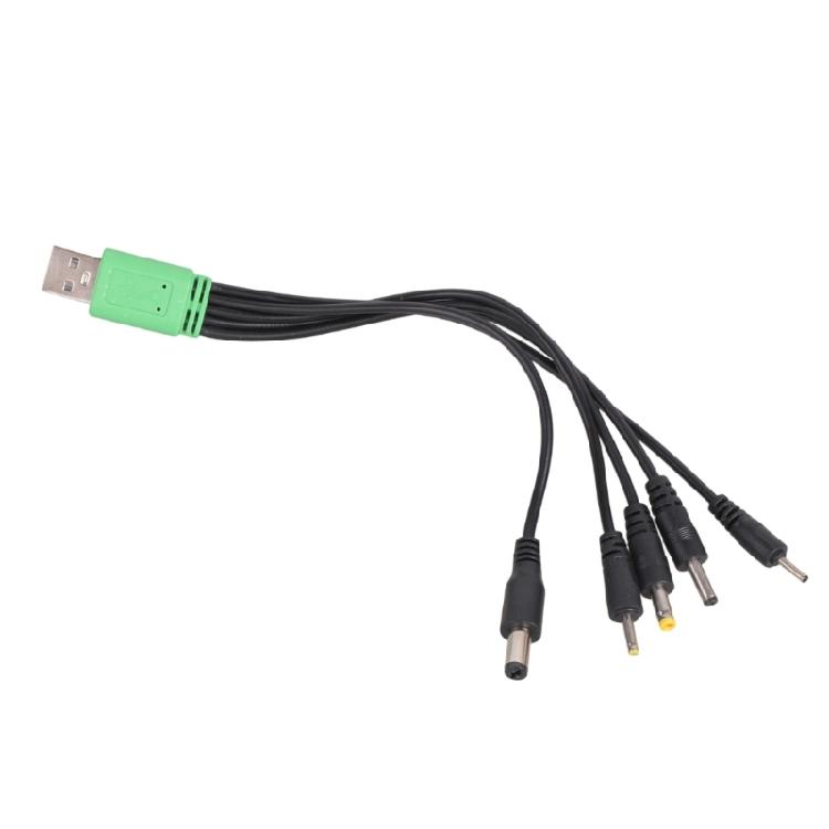 USB 5V Charging Power Cable Quick Connector 5V USB to 5.5x2.1mm 4.0x1.7mm 2.0x0.6mm 2.5x0.7mm 3.5x1.35mm for Desk Lamp