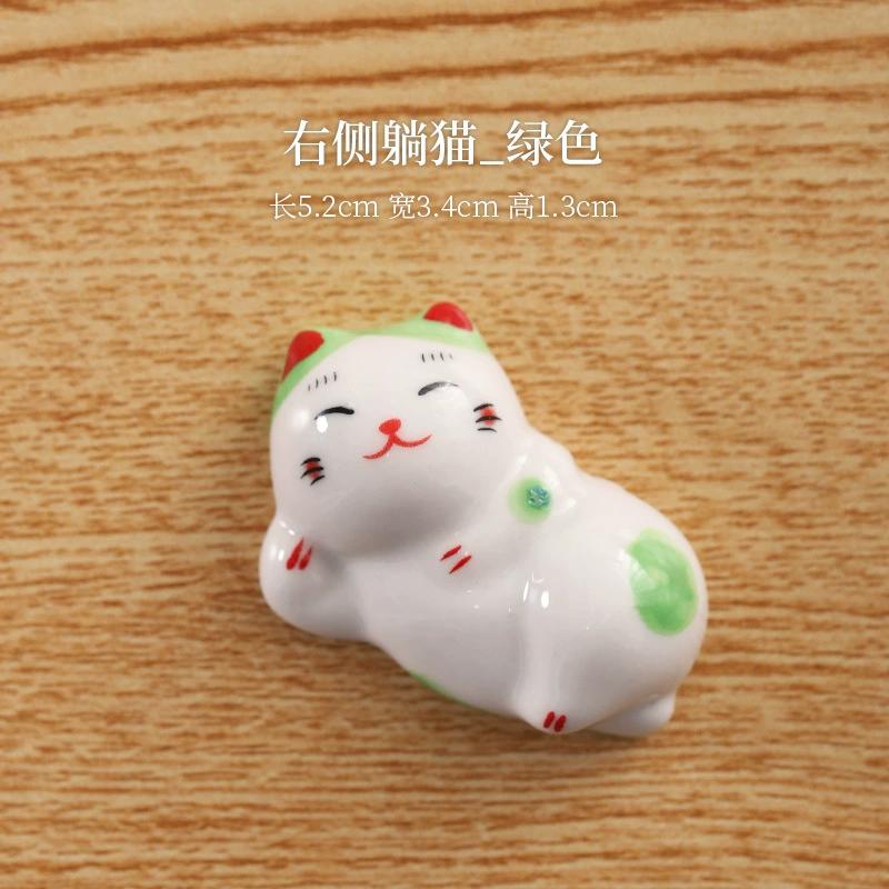 Cute Lucky Cat Ceramic Chopsticks Holder Japanese Chopsticks Forks Holder Resturant Kitchen Tableware Home Decoration 2025 New