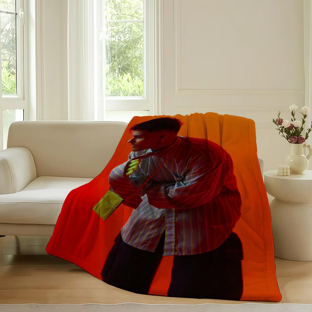 Singer A-Abraham Mateo Music Blanket Warm Soft Suitable For Bedroom Sofa Bed Living Room Office Travel Camping Gifts