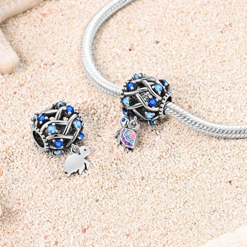 Kupfer Krabben Ozean Serie Blaue Schildkröte Seestern Muschel Passen Original Armband Charms Für Frauen DIY Feinschmuck Geschenke