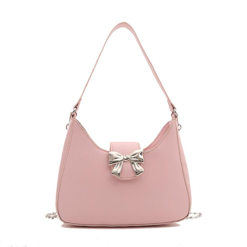 Elegant Korean Inspired Chain Shoulder Bag Stylish Small Satchel For Everyday Wear