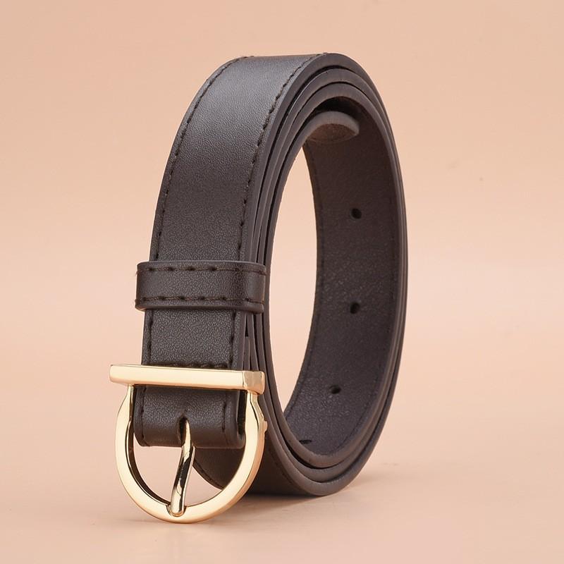Women's belt fashion pin buckle thin belt genuine luxury soft belt women with Cargo pants jeans windproof belt PU leather Belt