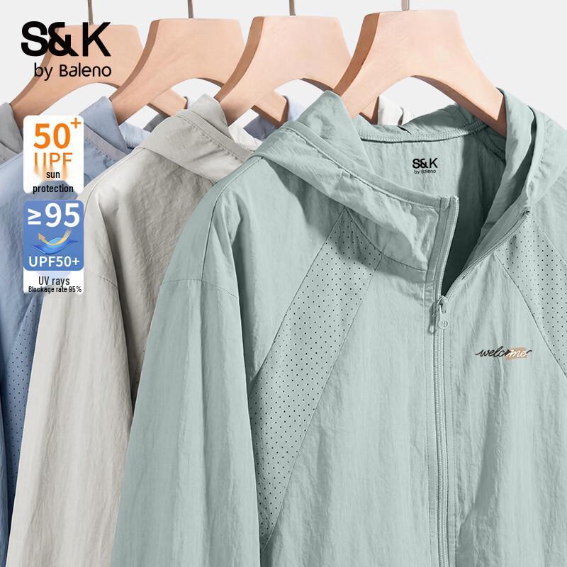 Baleno Men s UPF50+ Lightweight Perforated Sun Protection Jacket M