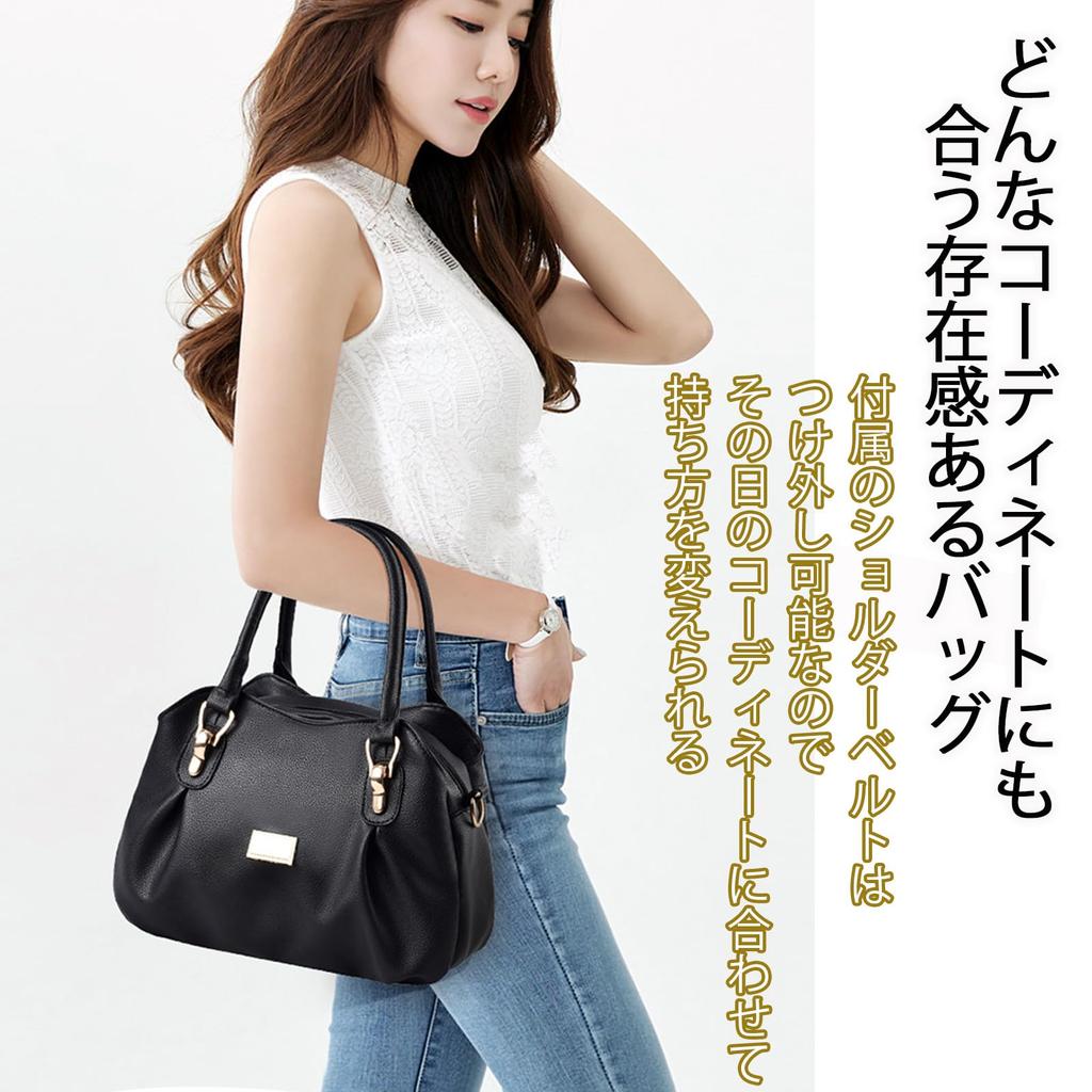 Takusan Shopping Handbag, Shoulder Bag, Perfect for Special Occasions, Office, or Any Occasion, 3-Way Zippered, Multifunctional, Multi-Storage,