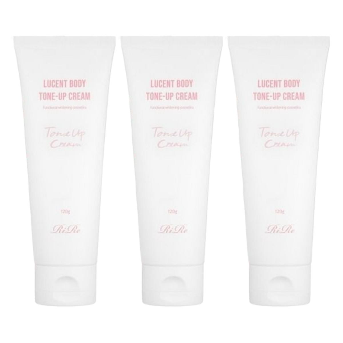 RiRe Lucent Body Tone Up Cream Instant Brightening & Smoothing Base, 120g (Pack of 3)