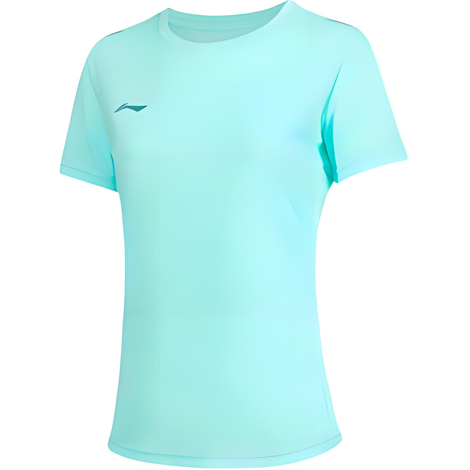 

Li Ning Running Series Solid Color Round Neck Comfortable Breathable Versatile Short Sleeve T-Shirt Women T-Shirts Light-Blue ATST432-8 XS