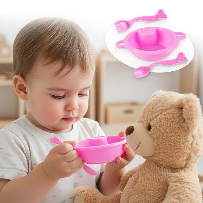 Coffret D’accessoires Pour Poupée Bébé Avec Biberons Magiques Et Tétine (KP9416)