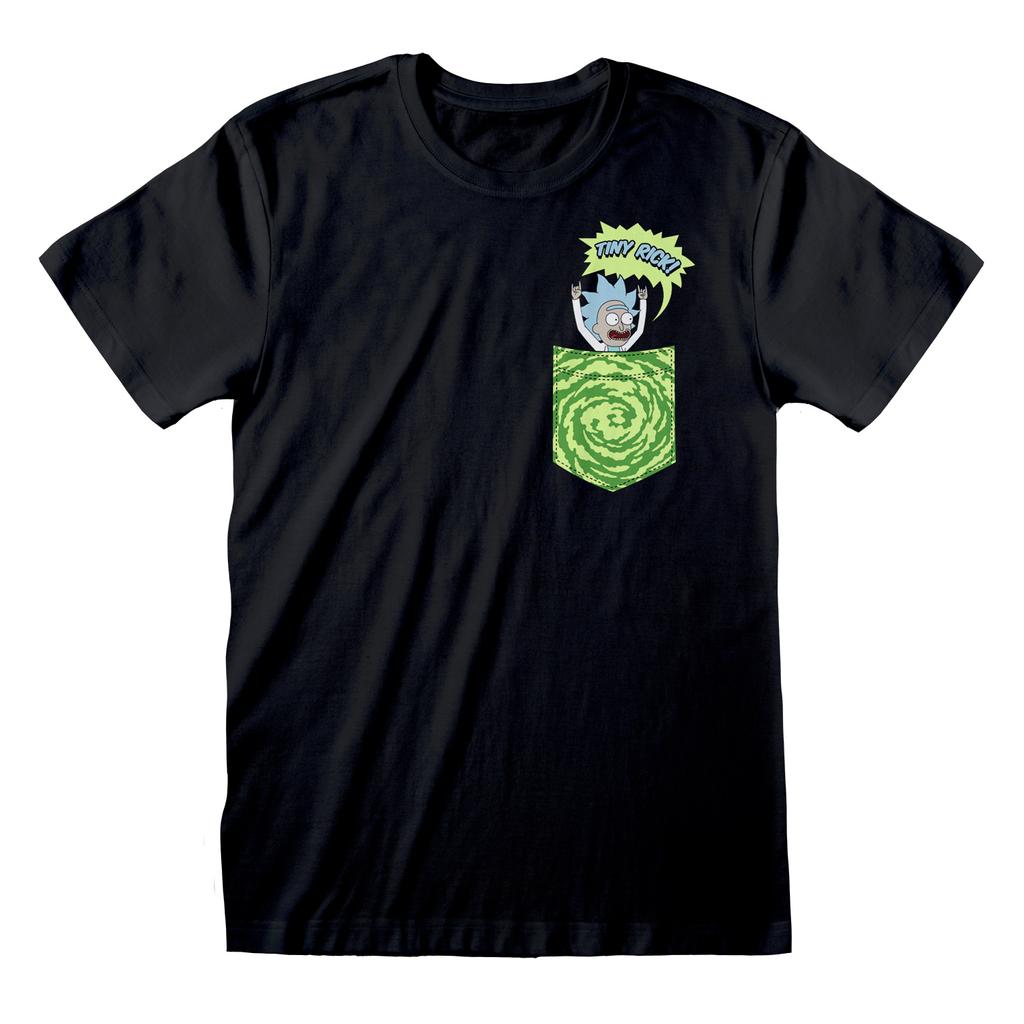Rick And Morty Unisex Adult Tiny Pocket T-Shirt