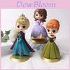 Encantadoras Miniaturas de PVC da Princesa Elsa Anna Sofia de Frozen para Crianças e Fãs