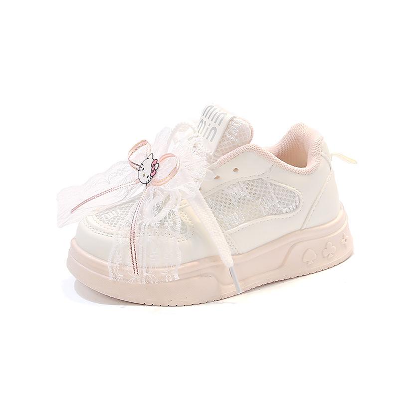 

Весна и лето 2025 одноклассницы маленькая девочка милые мультяшные спортивные повседневные туфли корейская версия милая кружевная отделка девочки кеды 31 розовый