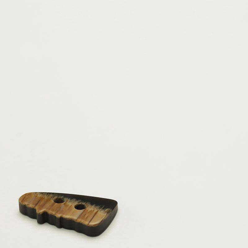 

5pcs Corner tip two-hole rope button down jacket double-sided nylon coat decorative buttons women s jacket sweater button 4 #[TM01 two-hole horn teeth coffee color]