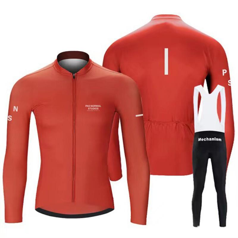 Mens Cycling Long Sleeve Jersey With Quick-Dry Milk Silk Fabric Dual-Arrow Gel Pad Mountain Road Bikes