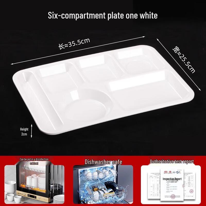 Durable Melamine Sectioned Cafeteria Tray