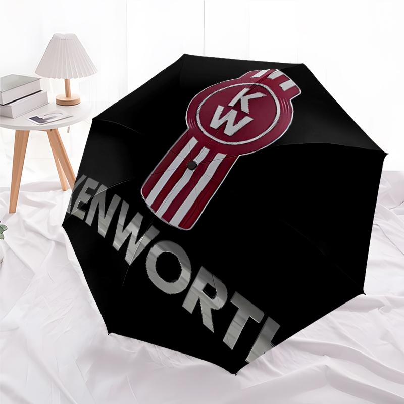 Printed Kenworth LOGOPrinted Folding Umbrella,Outdoor,Leisure,And Travel Umbrella,Durable Umbrella Fabric,Birthday And Holiday Gift