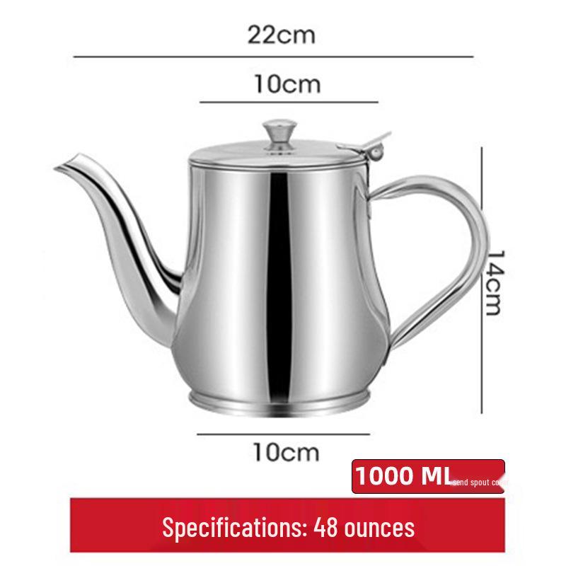 Stainless Steel Leak-Proof Oil & Vinegar Pour Bottle - Small Kitchen Container with Ounce Control