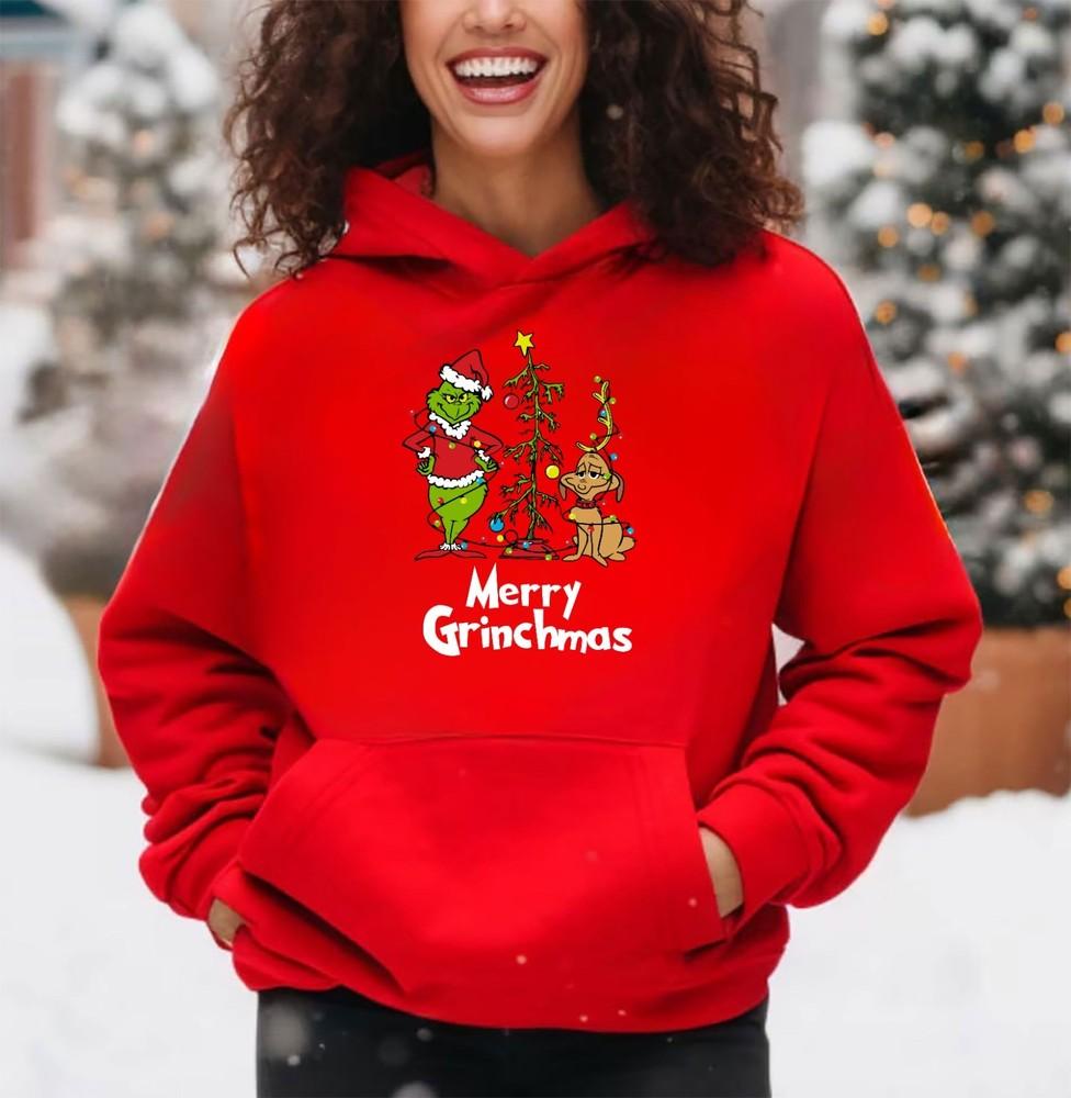 

Рождественская семейная поездка 2025, Персонализированное худи унисекс, Гринчмас (HOD) 2XL