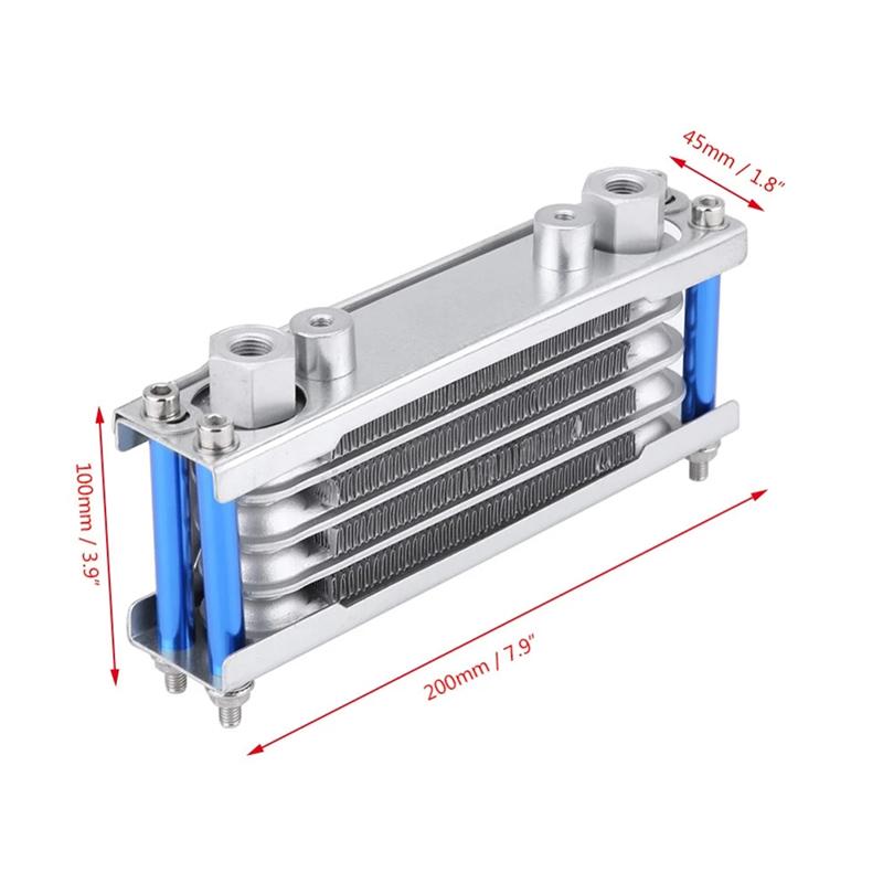 65ML Motorcycle Oil Cooler Radiator System Kit Fit For Honda CB CG 100CC-250CC Engine With Left Bottom Filter Cap