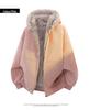 Unisex American Style Mountain Eagle Fur Collar Hooded Winter Coat - Thick Velvet Lined for Warmth and Cold Protection
