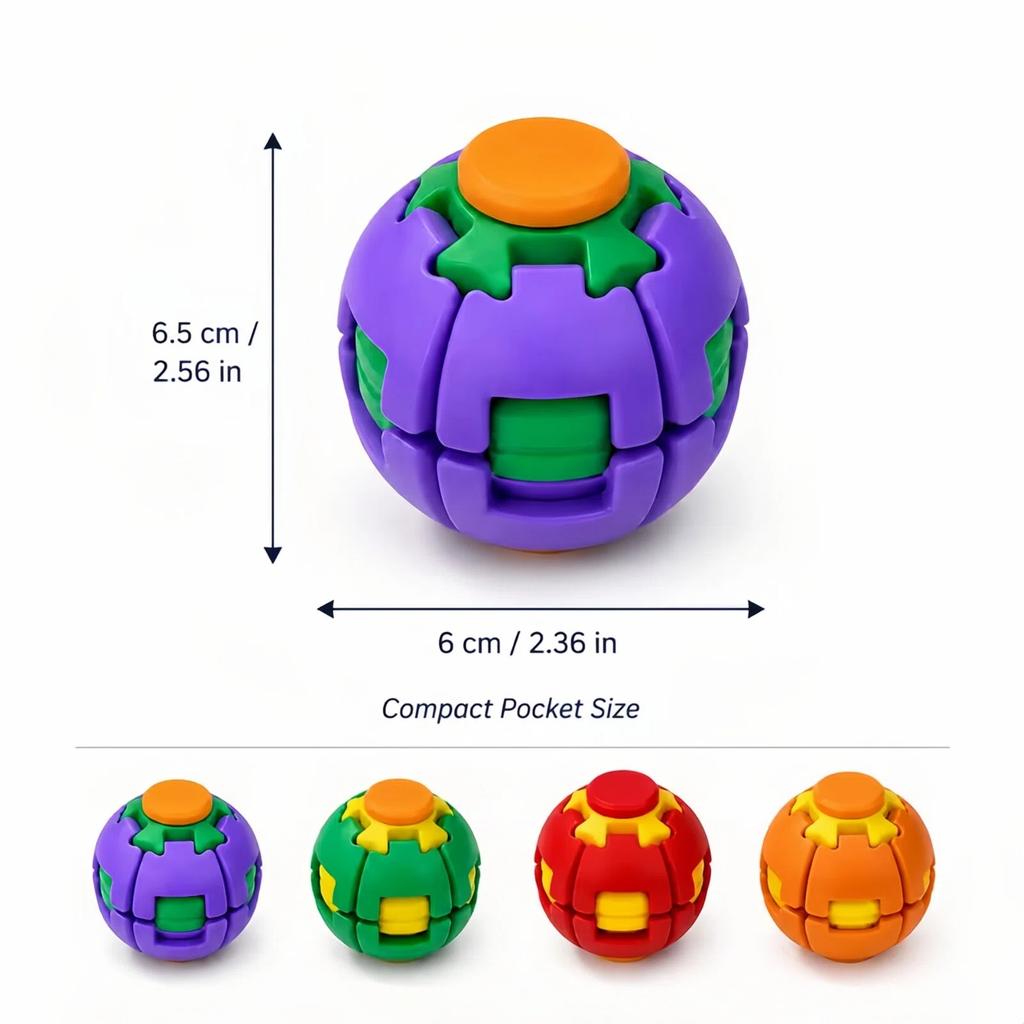 3D Printed Rotating Stress-Relief Gyro Ball, Portable Handheld Spinner Toy, Helps Relieve Anxiety And Improve Focus, Birthday Gift