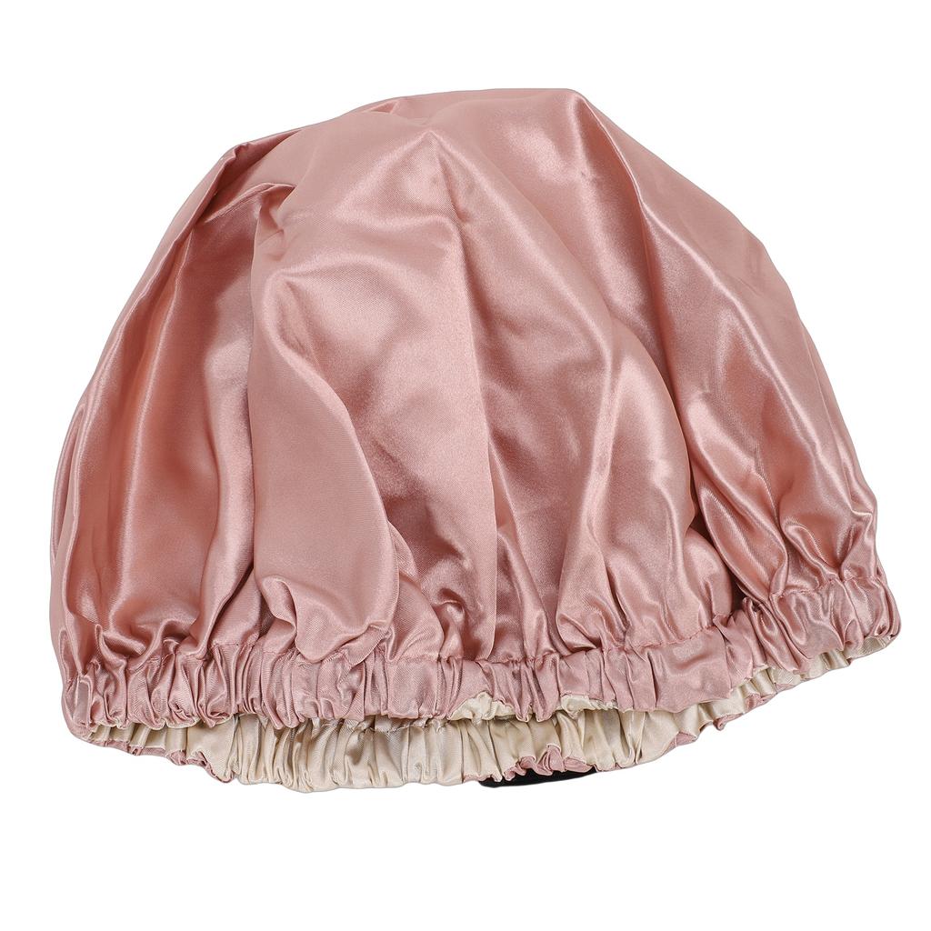 Sleep Cap Double Layer Adjustable Champagne and Beige Slick Finish Breathable Night Sleeping Hair Bonnet