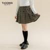 Girls' Korean Style Plaid Pleated Skirt