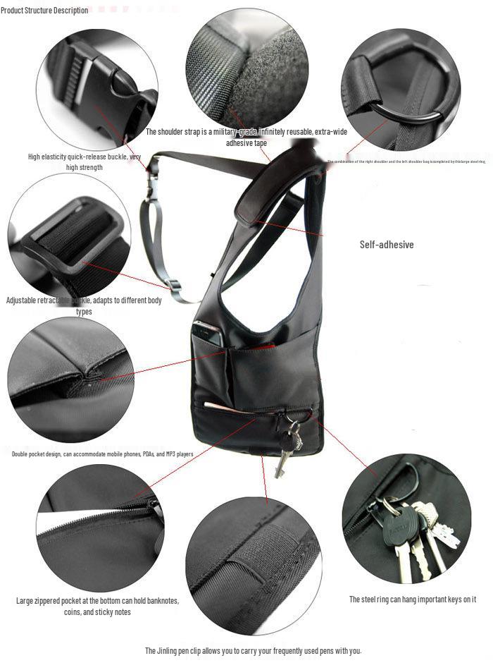 Unisex Anti-Theft Underarm Phone & Travel Shoulder Bag