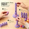 Handmade Floral Jewelry Supplies Modular Clay Flower Maker, Polymer Shaper with 9 Shaping Layered Cutter Sleeves, Reusable Press for Projects,