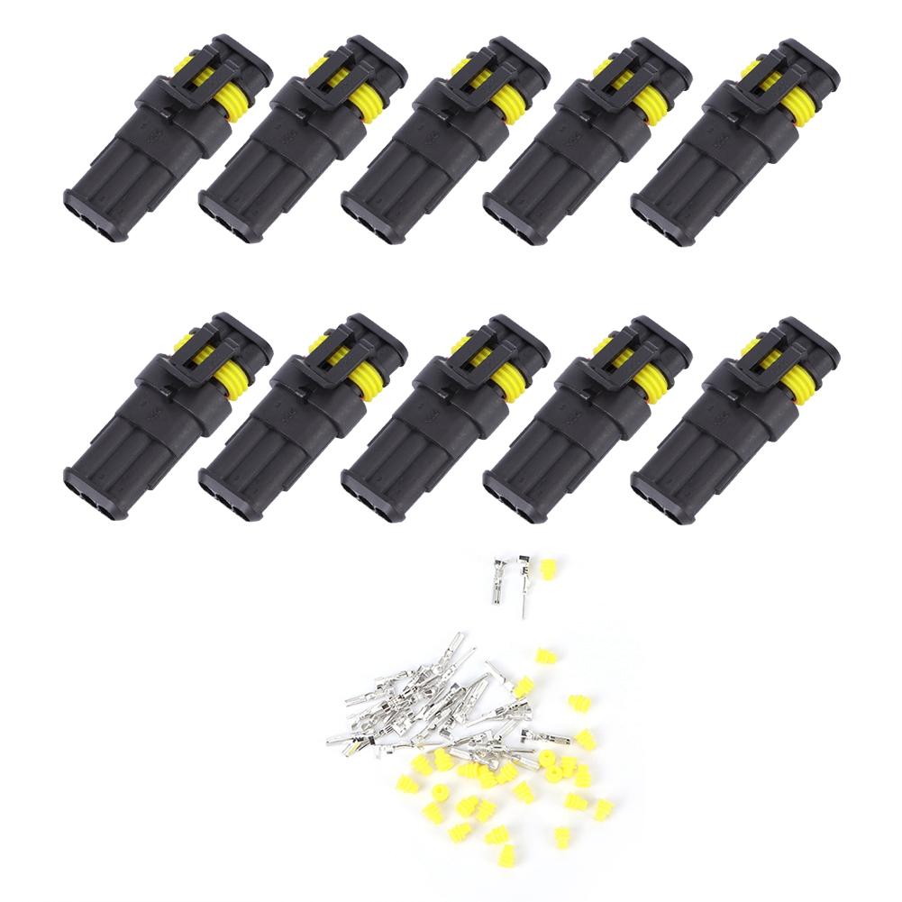 10 Set 3 Pin Way Waterproof Electrical Connector Car Wire Connector Plug Terminal